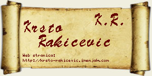 Krsto Rakićević vizit kartica